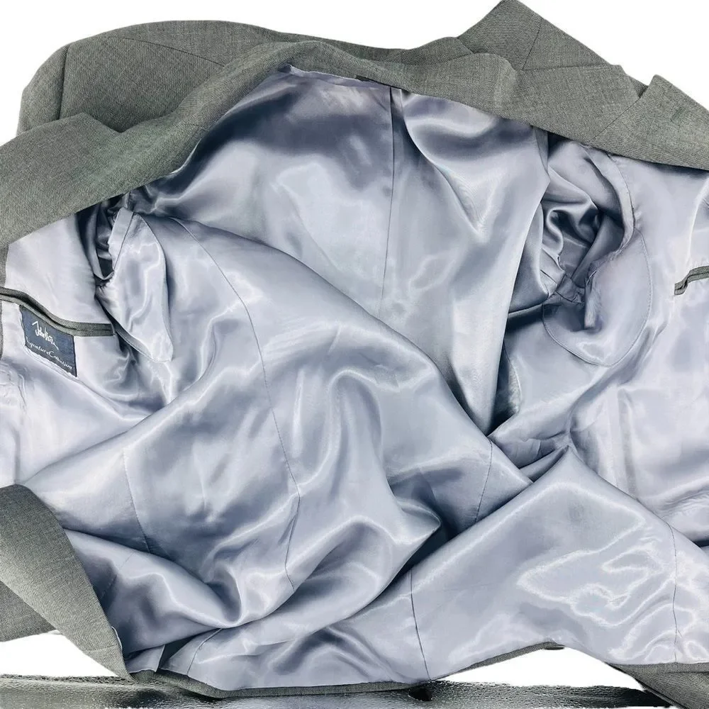 John Weitz Wool Sports Coat Three Button No Vent Full Lining 44L - Picture 10 of 11